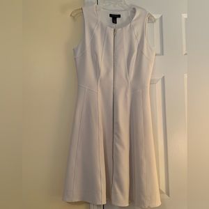 White House Black Market Winter White/Cream Dress EUC